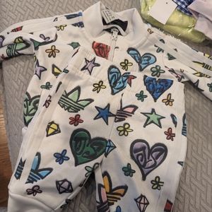 Adidas x Jeremy Scott baby tracksuit. size 0-3 months.